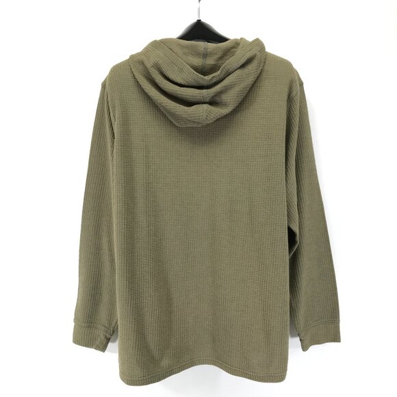 Columbia Pine Peak Waffle Hoodie Men's XL Olive Pullover Knit Winter Outdoor - Picture 6 of 10